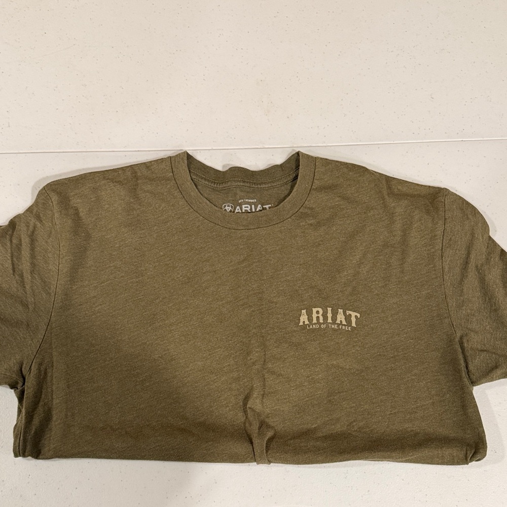 Ariat Olive Crewneck with Small Chest Logo